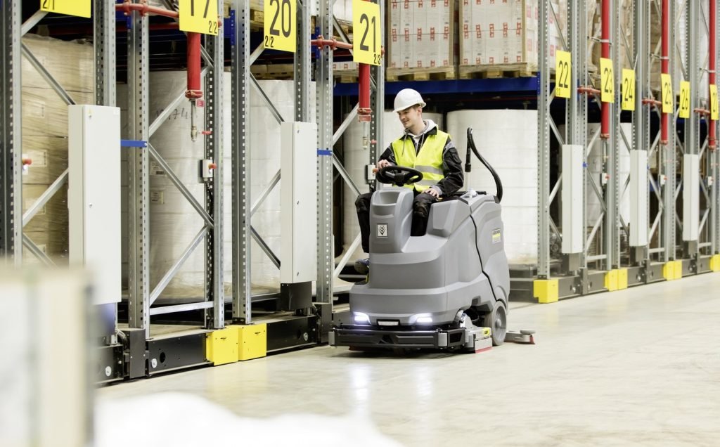 Kärcher floor cleaning machines in action