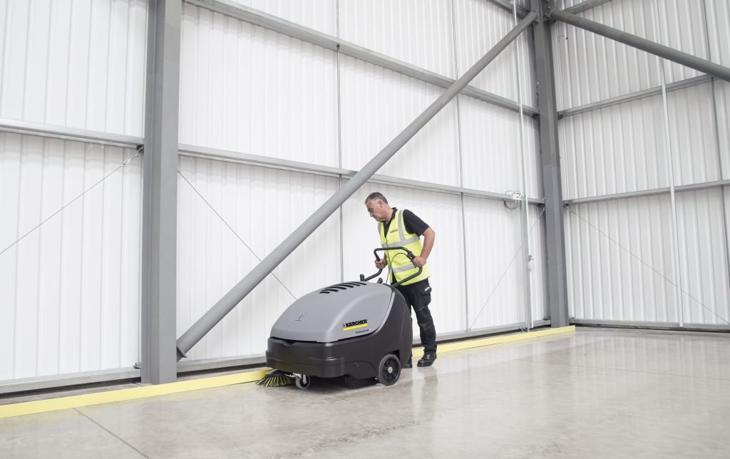 Kärcher floor cleaning machines in action