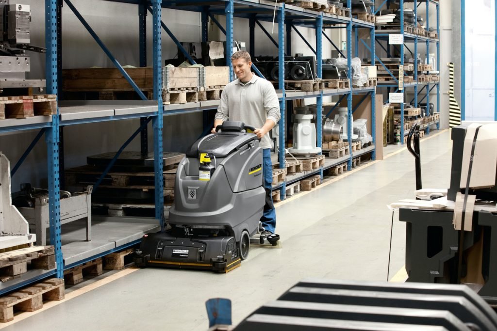 Kärcher floor cleaning machines in action