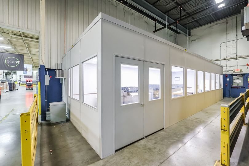 Warehouse mezzanines and modular offices for space optimization