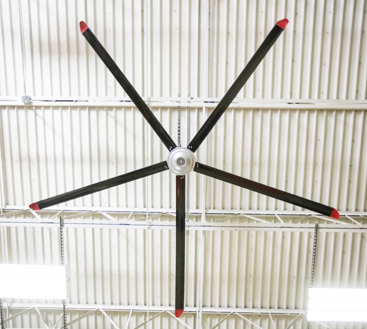 High volume low speed fans for warehouse ventilation